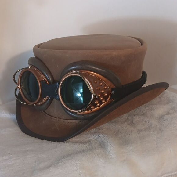 Marlow Voodoo Hatter Leather Steampunk Hat - Picture 1 of 8